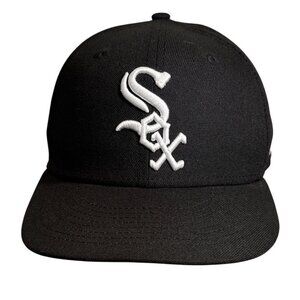 New Era 59FIFTY Chicago White Sox On Field Hat Cap Black Fitted Angel Wings Halo